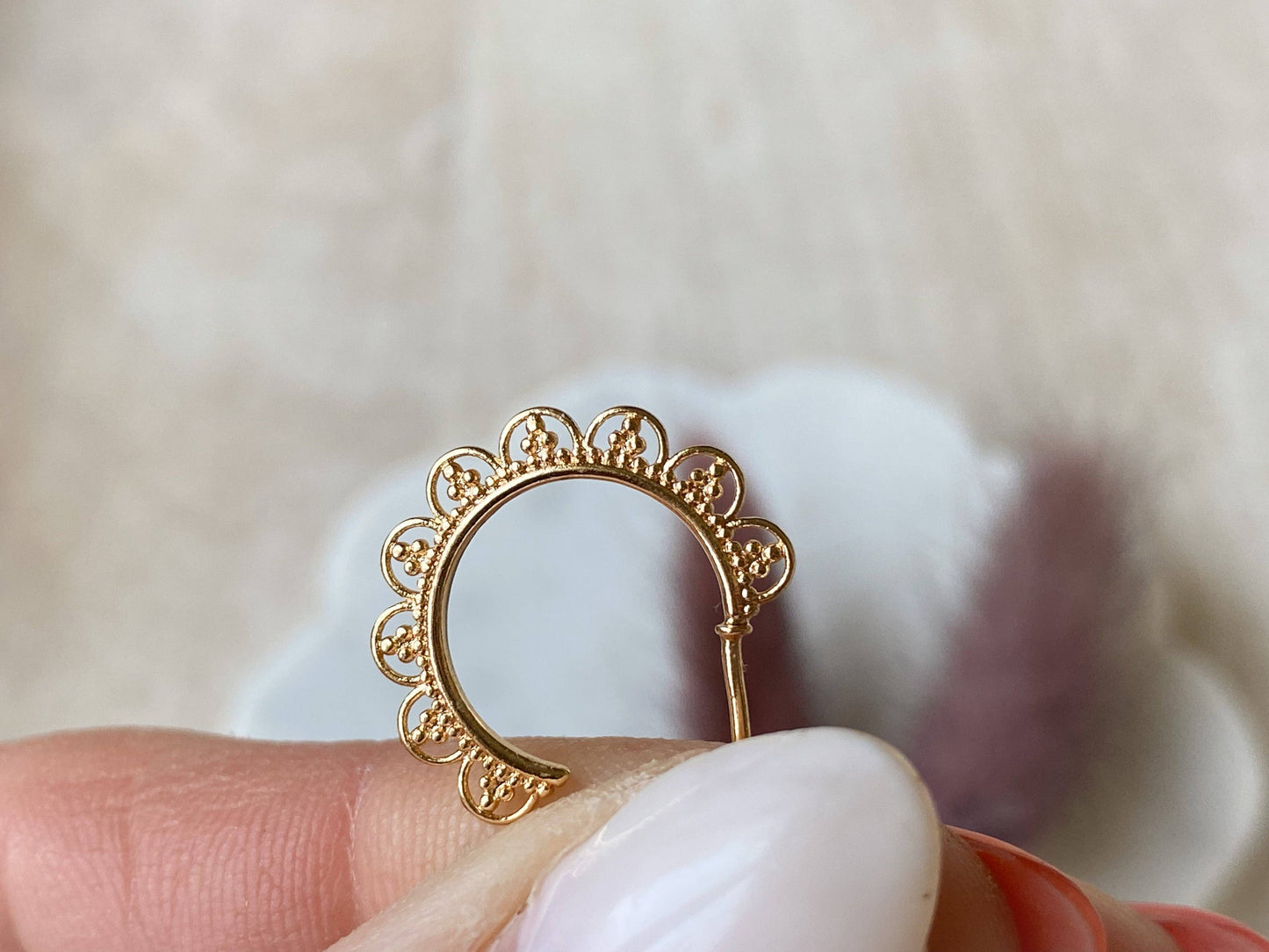 Lace Hoops earrings