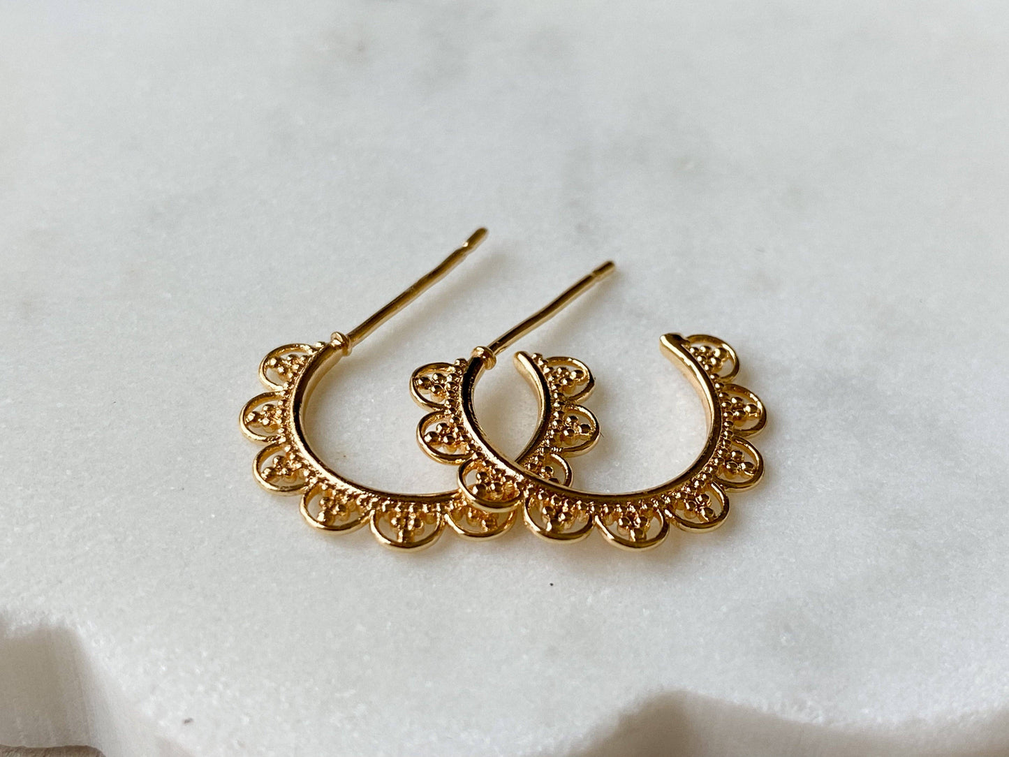 Lace Hoops earrings