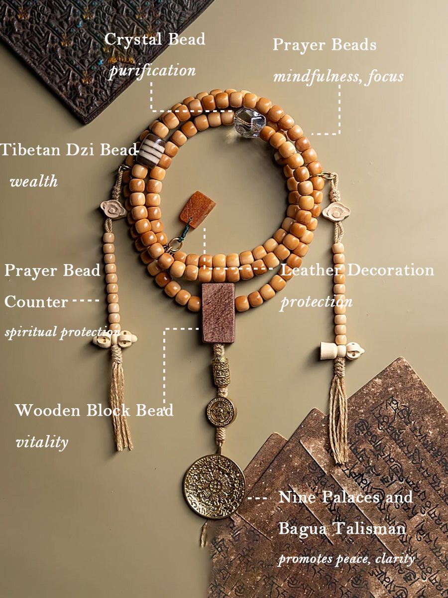 Kailash Energy - Tibetan Prosperity Mala Necklace