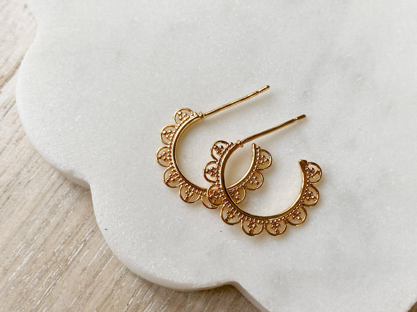 Lace Hoops earrings