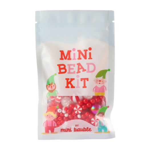 Candy Cane Christmas Mini Bead Kit 2 Friendship Bracelets