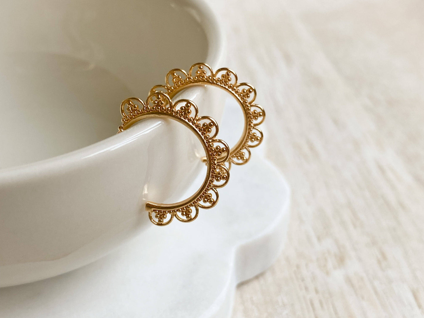 Lace Hoops earrings